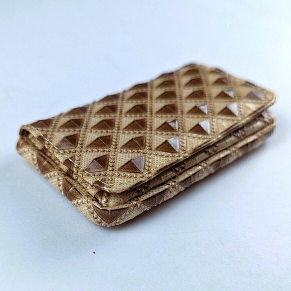 Brown/Gold Geometric Business Card Holder - Picture 2 of 4